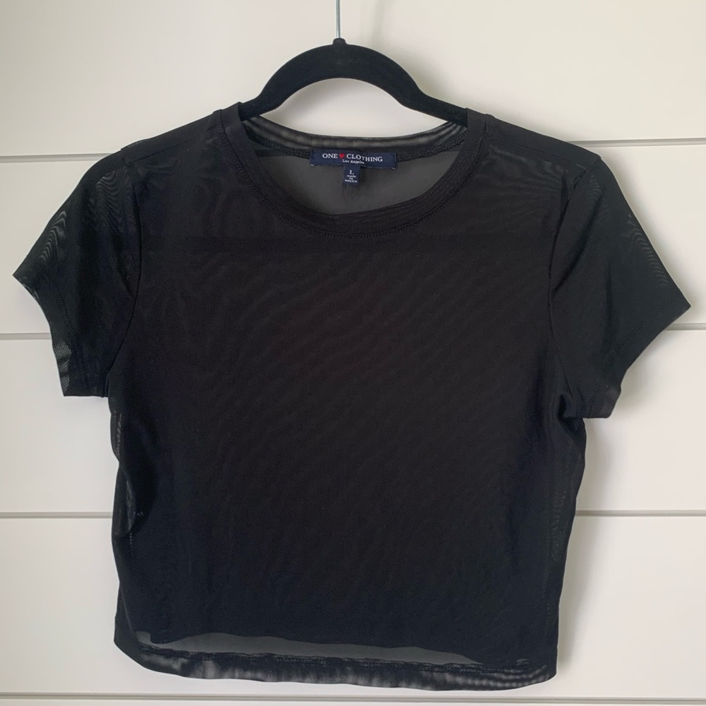 Black mesh top!